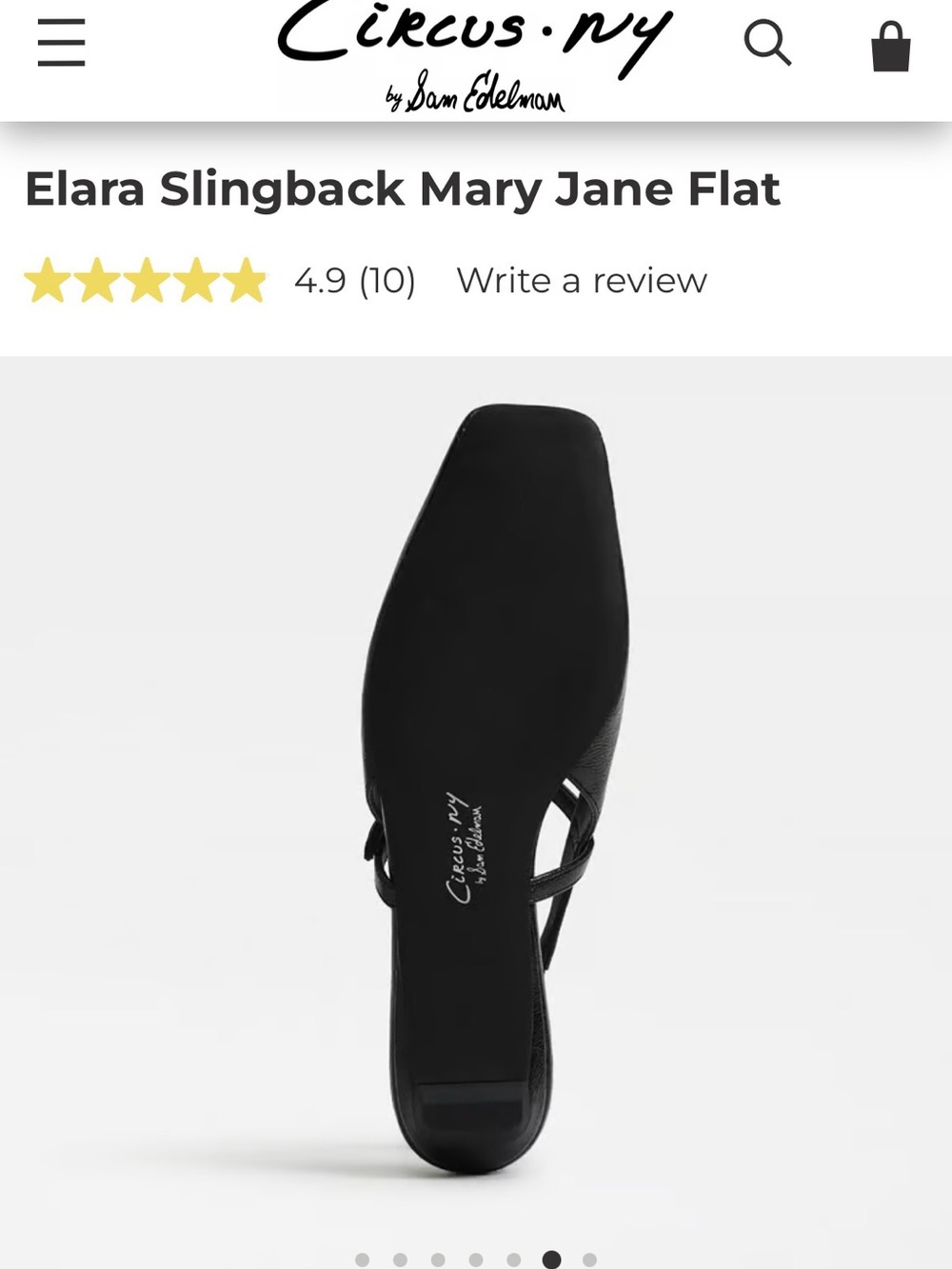 [sold ] Circus by Sam Edelman Black Elara Slingback Mary Jane 8.5 - Picture 5 of 9